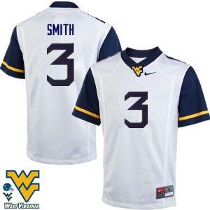 Men's West Virginia Mountaineers NCAA #3 Al-Rasheed Benton White Authentic Nike Stitched College Football Jersey BQ15Q17ZB